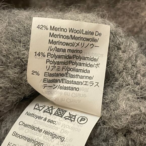 Point Sur S Gray Wool Blend Sweater | Merino & Alpaca Fuzzy Knit Minimalist $150 - Picture 8 of 8